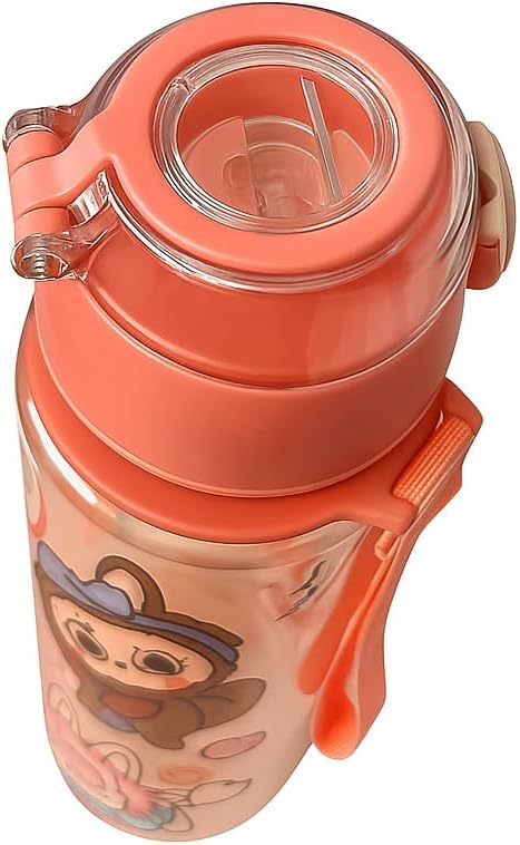 Labubu Straw Water Bottle , Baby Pink - Image 4