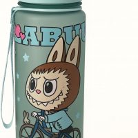 Labubu Flip-Top Kids Water Bottle, Sage Green