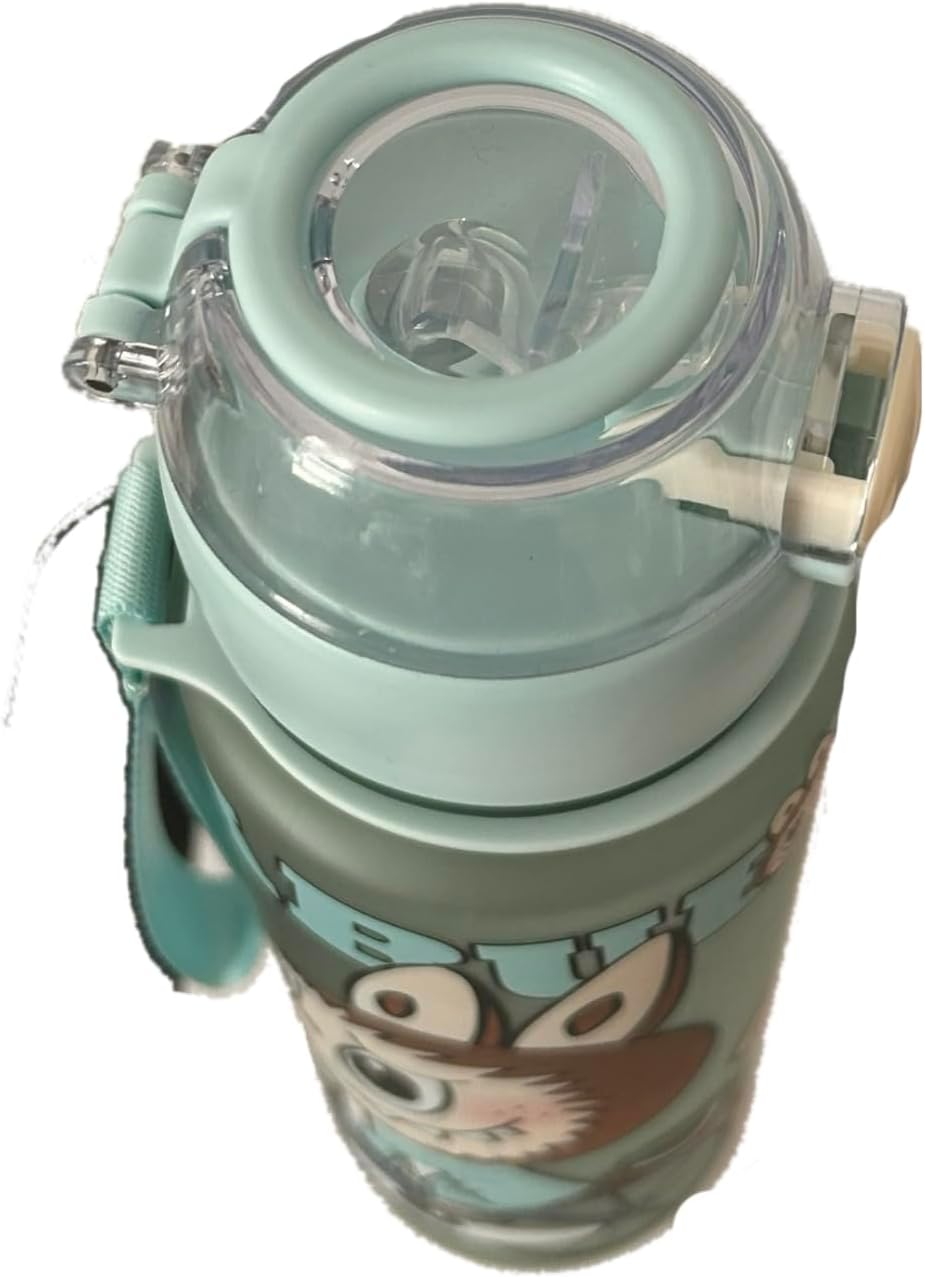 Labubu Flip-Top Kids Water Bottle, Sage Green - Image 5