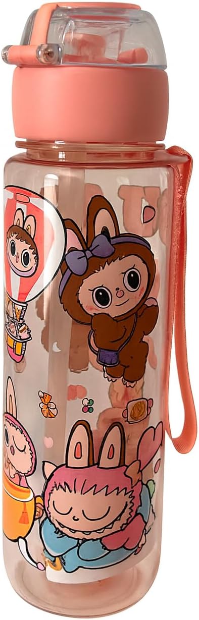 Labubu Straw Water Bottle , Baby Pink - Image 3