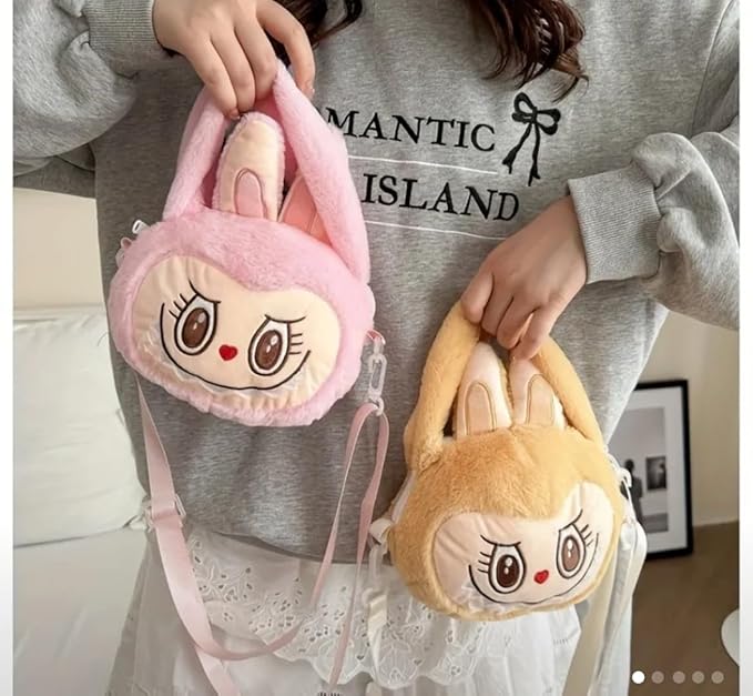 Kawaii Labubu Furry Crossbody Bag - Image 2