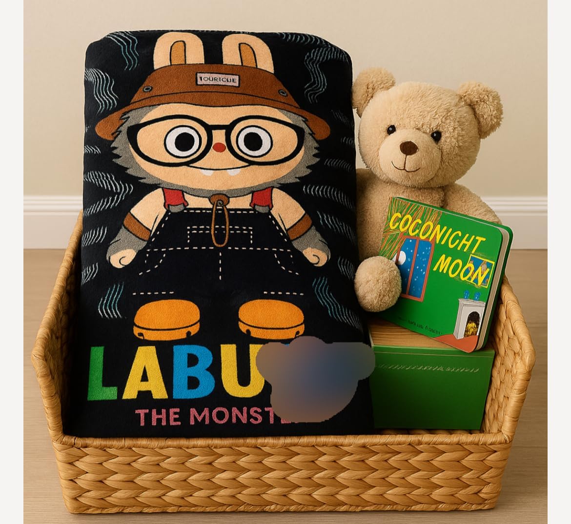 Labubu Monster Fleece Blanket Wavy Design - Image 3