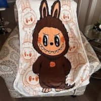 Soft Labubu Plush Throw Blanket