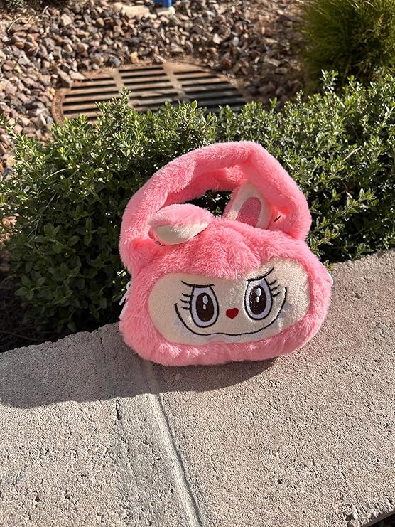 Kawaii Labubu Furry Crossbody Bag - Image 3