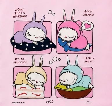Labubu Cartoon Sleeping Tote Bag - Image 3