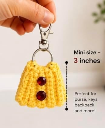 Mini Crochet Purse Keychain - Image 2