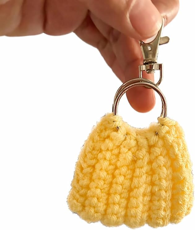 Mini Crochet Purse Keychain - Image 3