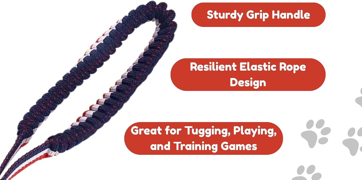 Dog Rope Tug Toys with Textured Rubber Ball - Image 5